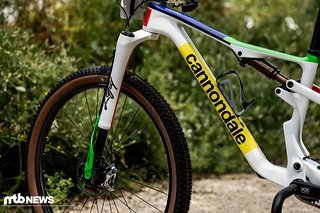 Das Herzstück schlechthin der Cannondale Race-Bikes ist die markante Lefty-Federgabel.