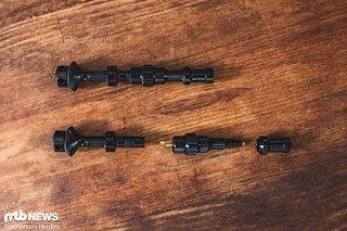 Die Stan's Tubeless Exo-Core-Ventile sollen nicht verstopfen und das Tubeless-Setup noch einfacher machen. Die Stan's Tubeless Exo-Core-Ventile sollen nicht verstopfen und das Tubeless-Setup noch einfacher machen.
