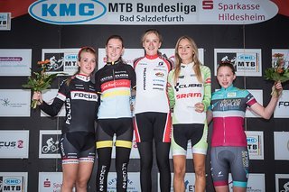 Das Podium der Juniorinnen: Sieg für Antonia Daubermann