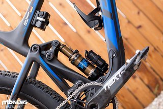 Das Herzstück unseres Test-Bikes – das elektronische Fox Live-Fahrwerk Das Herzstück unseres Test-Bikes – das elektronische Fox Live-Fahrwerk
