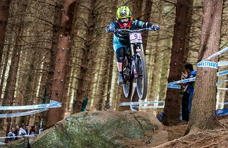 Morgane fliegt durch den Wald im unteren Teil der Strecke Morgane fliegt durch den Wald im unteren Teil der Strecke