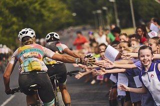 during Stage 4 of the 2025 Absa Cape Epic Mountain Bike stage race held at Fairview, Paarl, Cape Town, South Africa on the 20th March 2025. Photo by Michael Chiaretta/Cape Epic
PLEASE ENSURE THE APPROPRIATE CREDIT IS GIVEN TO THE PHOTOGRAPHER AND ABS