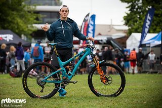 Richie Rude war auf einem Yeti SB5C 650B Laufrädern unterwegs
