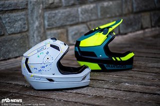 Bei dem weißen Helm handelt es sich um ein Testmodell für die Sicherheits-Zertifizierung