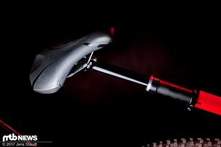 Abgerundet wird der Aufbau mit hauseigenen Bontrager-Teilen Abgerundet wird der Aufbau mit hauseigenen Bontrager-Teilen