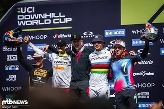 Das Podium der Männer wird angeführt von einem Briten: Jordan Williams gewinnt in seinem ersten Elite-Rennen überhaupt vor Loris Vergier, Loic Bruni, Laurie Greenland und Jackson Goldstone.