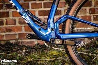Der Hinterbau ist selbst entwickelt und komplett neu gedacht, auch wenn er dem des E-Bikes Vuca ähnelt. Der Hinterbau ist selbst entwickelt und komplett neu gedacht, auch wenn er dem des E-Bikes Vuca ähnelt.