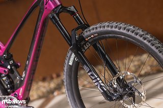 Das Ausstellungsstück setzte auf Komponten von RockShox