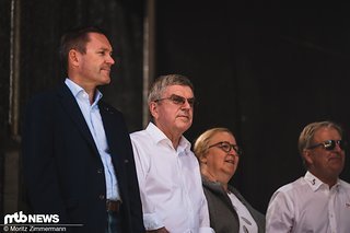 Hoher Besuch in Champéry: Weil MTB-News-Gründer Thomas Paatz verhindert war, musste kurzfristig Thomas Bach einspringen