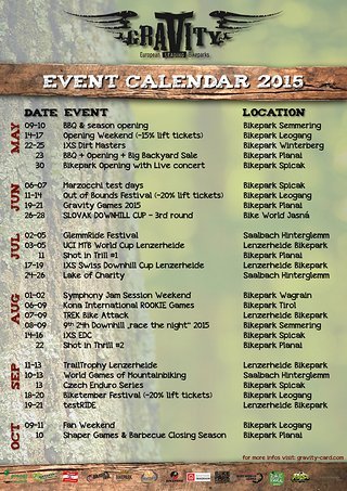 Gravity Card Events 2015