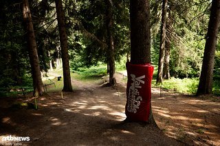 Hier trifft die neue Sektion auf den alten Streckenverlauf Hier trifft die neue Sektion auf den alten Streckenverlauf