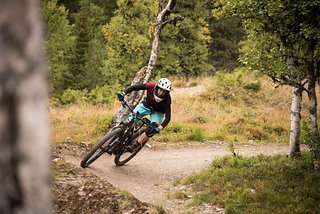 Im Bikepark unterwegs.