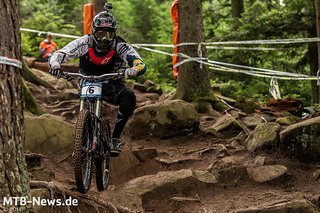 Die Steine auf der Downhill-Rennstrecke in Bad Wildbad haben es auch 2021 noch in sich.