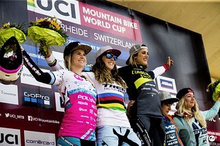 Tracey Hannah, Rachel Atherton, Myriam Nicole, Emilie Siegenthaler und Tahnee Seagrave.