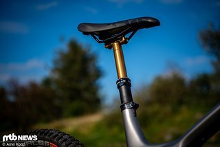 Unsere Fox Transfer Factory-Sattelstütze hatte nur 170 mm Hub Unsere Fox Transfer Factory-Sattelstütze hatte nur 170 mm Hub
