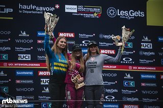 Das Podium der Juniorinnen: Heather Wilson gewinnt vor Ella Svegby und Ellie Hulsebosch.
