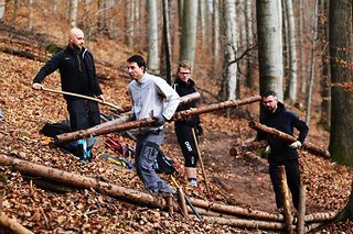 Harte Arbeit: Der Bau des Fischteichtrails im Beilsteiner Gemeindewald
