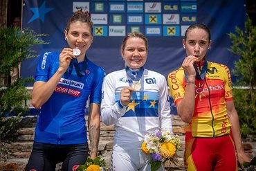 Die schnellsten U23-Damen Europas: Sina Frei, Mariko Tovo und Rocio Del Alba Garcia Martinez. Die schnellsten U23-Damen Europas: Sina Frei, Mariko Tovo und Rocio Del Alba Garcia Martinez.
