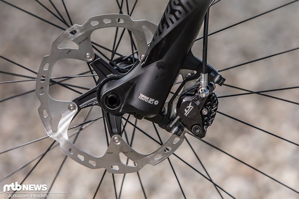 Shimano XT-Bremsen mit 180 mm Scheiben Shimano XT-Bremsen mit 180 mm Scheiben