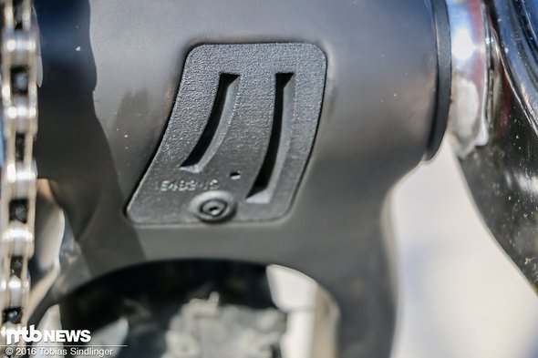 Der Rahmen bietet Platz für die elektronische Shimano Di2 Schaltung und Akku. Der Rahmen bietet Platz für die elektronische Shimano Di2 Schaltung und Akku.