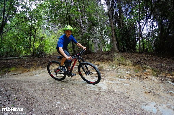 Das Handling des Bikes passt auf Anhieb Das Handling des Bikes passt auf Anhieb