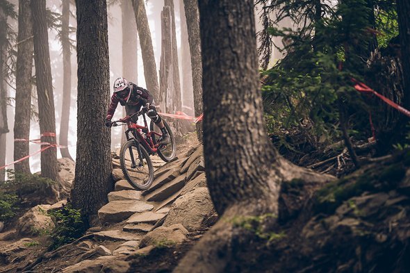 Außerdem gab es einen unüblich hohen Anteil an Bikepark-Stages Außerdem gab es einen unüblich hohen Anteil an Bikepark-Stages