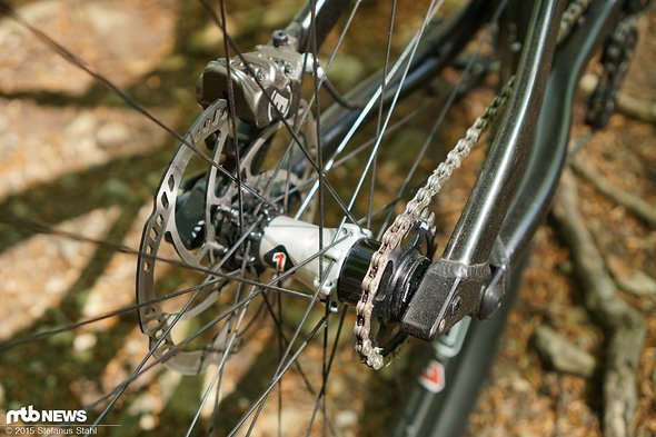 Eine Singlespeed-Nabe hätte ein steiferes Hinterrad ermöglicht Eine Singlespeed-Nabe hätte ein steiferes Hinterrad ermöglicht