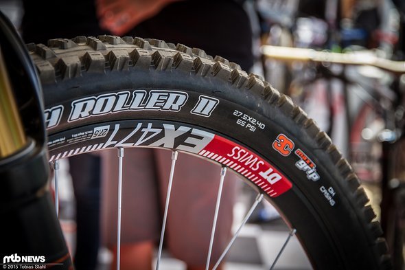 Keine Kompromisse: Palmer fährt den Maxxis High Roller II mit dicker DH Karkasse und 3C MaxxGrip Gummimischung Keine Kompromisse: Palmer fährt den Maxxis High Roller II mit dicker DH Karkasse und 3C MaxxGrip Gummimischung