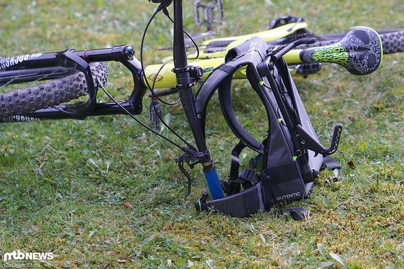 Der Rucksack hat eine ausgeprägte Keilform Der Rucksack hat eine ausgeprägte Keilform