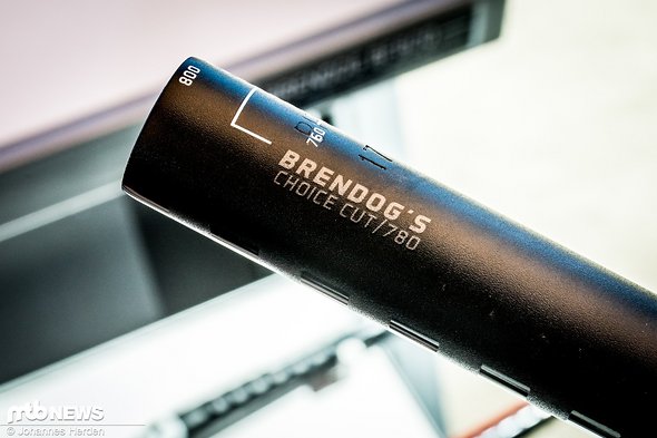 Fahren wie Brendog: Der "Choice Cut" markiert die originale Lenkerbreite, wie sie der Brite am liebsten fährt Fahren wie Brendog: Der "Choice Cut" markiert die originale Lenkerbreite, wie sie der Brite am liebsten fährt