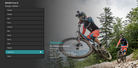 Das Adrenaline-Setting der Software Das Adrenaline-Setting der Software