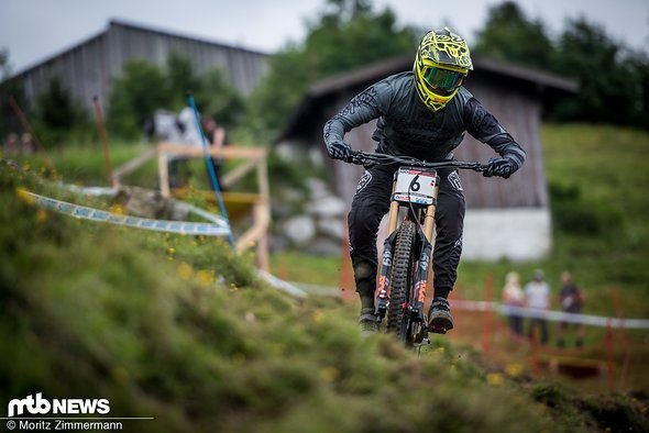 Nach dem Final-Pech in Fort William sollte in Leogang nun endlich die große Stunde von Luca Shaw starten Nach dem Final-Pech in Fort William sollte in Leogang nun endlich die große Stunde von Luca Shaw starten