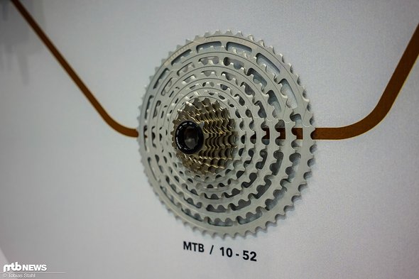 Für Mountainbikes sieht Rotor maximal eine Kassette mit 10-52 Zähnen vor Für Mountainbikes sieht Rotor maximal eine Kassette mit 10-52 Zähnen vor
