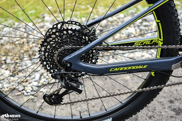 Wie beim Scalpel-SI verzichtet Cannondale auch beim Scalpel SE auf ein Lager im Hinterbau Wie beim Scalpel-SI verzichtet Cannondale auch beim Scalpel SE auf ein Lager im Hinterbau
