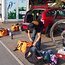 Umpacken nach der Ankunft: Die gelbe Tasche  wird von nun an meine Heimat sein