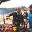 Grill- und Teamchef Joscha Bazynski mit Léa Weill und Jörg Heydt
