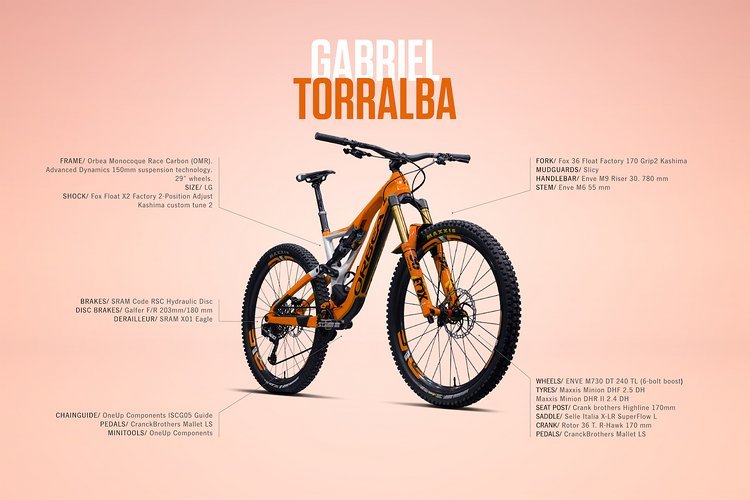 It's a match! Der spanische Enduro-Profi Gabriel Torralba hat die Farbe des Hauptrahmens auf die Gabel abgestimmt It's a match! Der spanische Enduro-Profi Gabriel Torralba hat die Farbe des Hauptrahmens auf die Gabel abgestimmt
