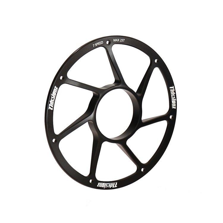 Der 77designz Kassetten-Spacer reduziert konventionelle 10-fach Kassetten von Shimano und SRAM auf sieben Gänge Der 77designz Kassetten-Spacer reduziert konventionelle 10-fach Kassetten von Shimano und SRAM auf sieben Gänge