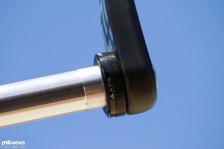 Der APS Ring zur Vorspannung der Lager ist breiter geworden und soll dank einer Rändel besser zu bedienen sein Der APS Ring zur Vorspannung der Lager ist breiter geworden und soll dank einer Rändel besser zu bedienen sein