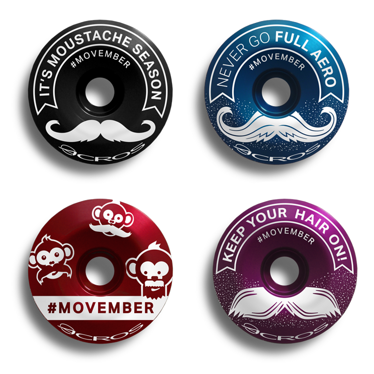 Die speziellen Topcaps kommen in vier verschiedenen Designs sowie in vier Farben. Die speziellen Topcaps kommen in vier verschiedenen Designs sowie in vier Farben.