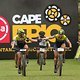 Mariske Strauss &amp; Place Jennie Stenerhag of Silverback - Fairtree celebrate finishing in 3rd place on stage 3 of the 2019 Absa Cape Epic Mountain Bike stage race held from Oak Valley Estate in Elgin, South Africa on the 20th March 2019.

Photo by S