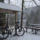 Mountainbike-Fahrt am Morgen