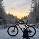 Mountainbike-Fahrt am Morgen