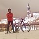 Dresden bei nach mit Schnee und Fahrrad und ich 1200
