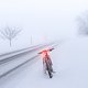 Lonely snowy country road