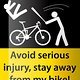 Warnschilder für Biker