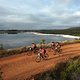 Riders wearing Pink Jerseys in support of Joel Stransky&#039;s LumoHawk Foundation work their way along the route during stage 3 of the 2019 Absa Cape Epic Mountain Bike stage race held from Oak Valley Estate in Elgin, South Africa on the 20th March 2019.