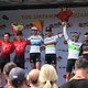 Mens Podium: 2nd Place Sergio Mantecon Gutierrez &amp; Ondřej Cink of KROSS-SPUR, 1st Place Lars Forster &amp; Nino Schurter of Scott-SRAM MTB-Racing, 3rd Place Henrique Avancini &amp; Manuel Fumic of Cannondale Factory Racing during stage 2 of the 2019 Absa Cap