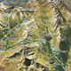 42 ausgeschriebene MTB-Trails zählt die Region Ischgl: hier zu sehen als gestrichelte Linien
