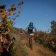 Fabian Müller &amp; Ignaz Müller come down through the vineyards of Banhoek Conservancy during stage 6 of the 2019 Absa Cape Epic Mountain Bike stage race from the University of Stellenbosch Sports Fields in Stellenbosch, South Africa on the 23rd March 2